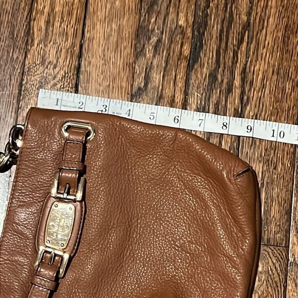 Michael Kors Hamilton Crossbody Bag Pebbled Butterscotch Leather Gold hardware - Picture 7 of 8